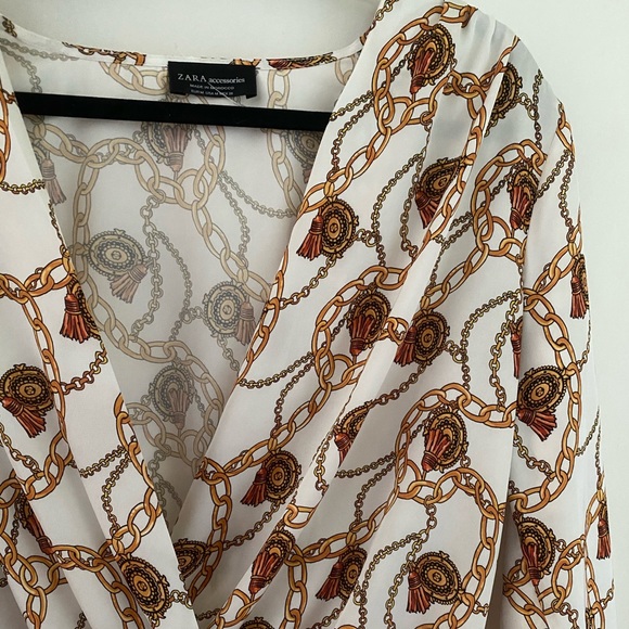 Zara satin blouse body suit, size M, never worn - Picture 2 of 6